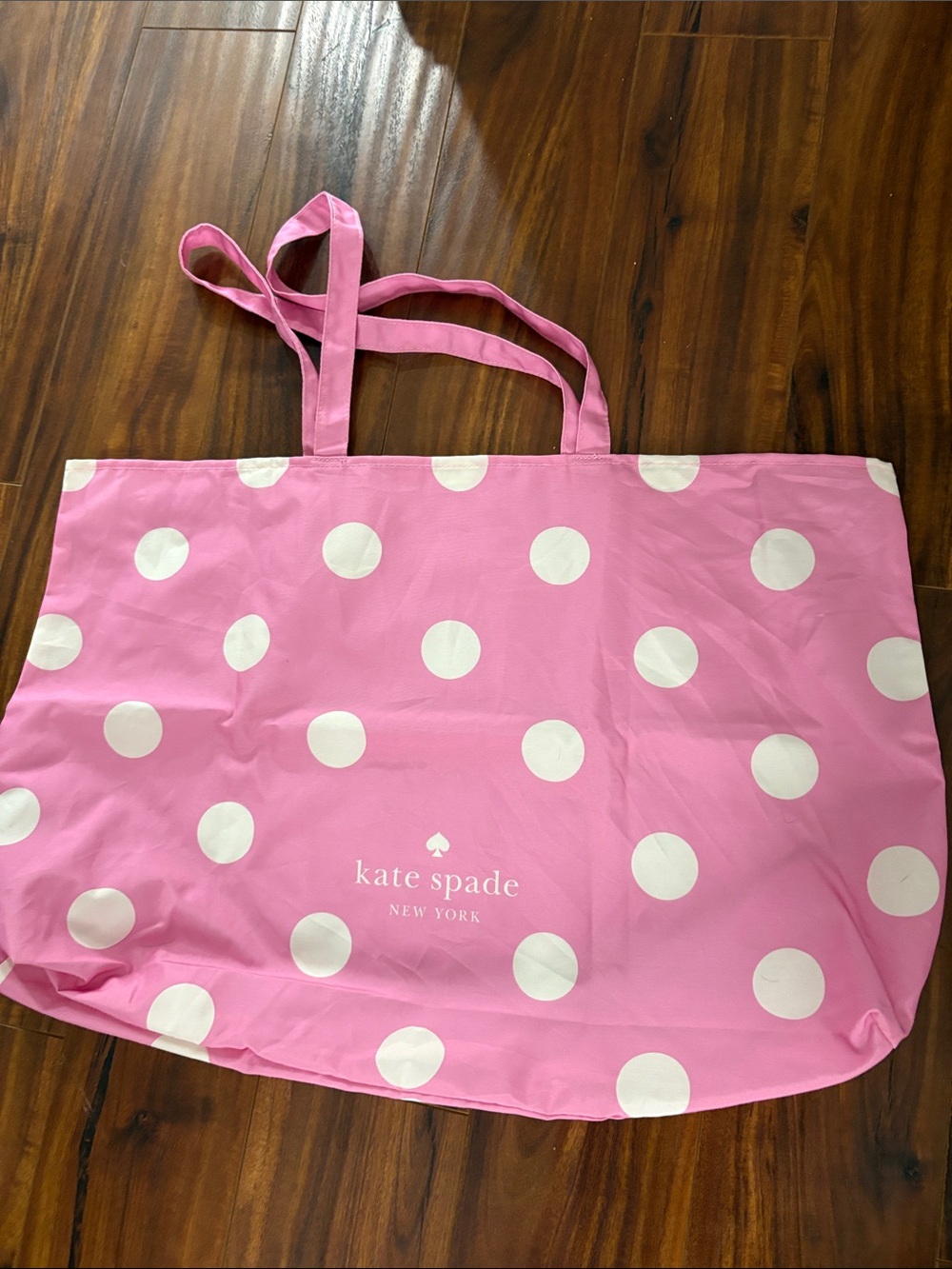 kate spade Pink and White Polka Dot Tote Bag